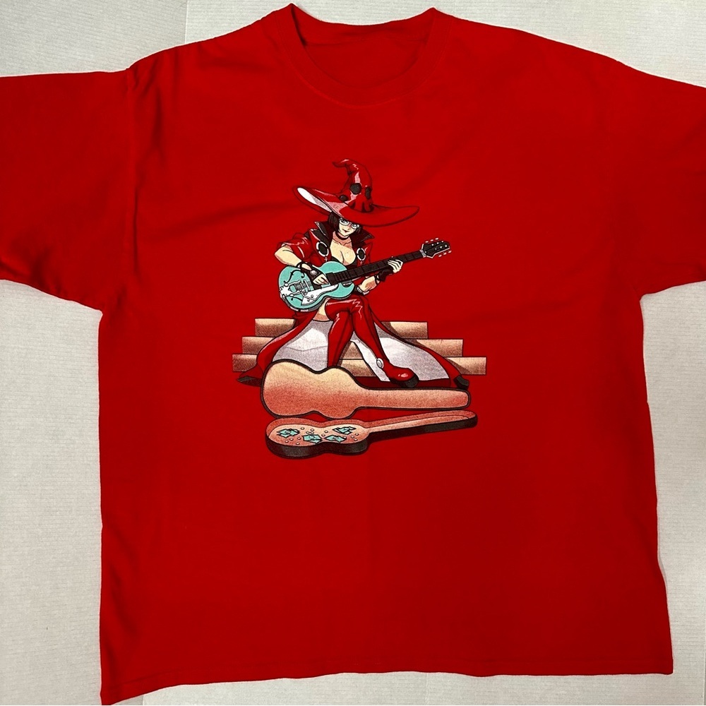 I-No Anime Sexy Rocker Witch Red T-shirt Tee Loose Change Graphic Guilty Gear XL - Picture 2 of 6